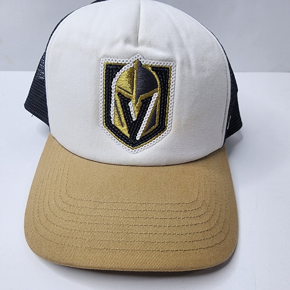 Vegas Golden Knights Women's Sequin NHL '47 Brand Snapback Adjustable Hat Cap